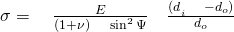  \sigma =\quad\frac \quad \frac  